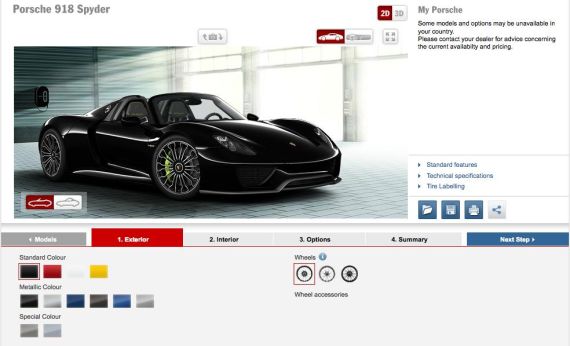 保时捷918 Spyder配置发布 84.5万美元起