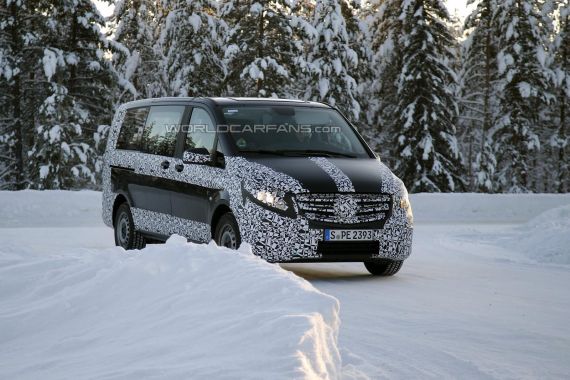 奔驰V级谍照曝光 替代唯雅诺和R级