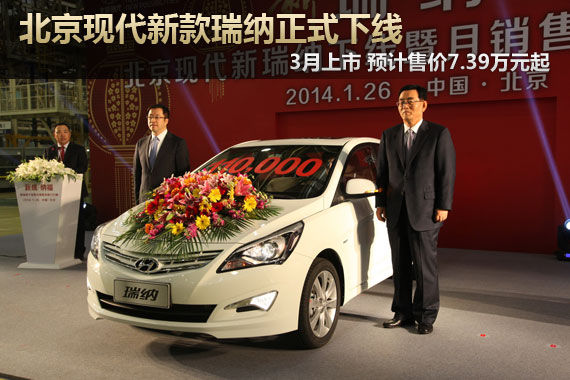 新款现代瑞纳1月26日下线 3月正式上市