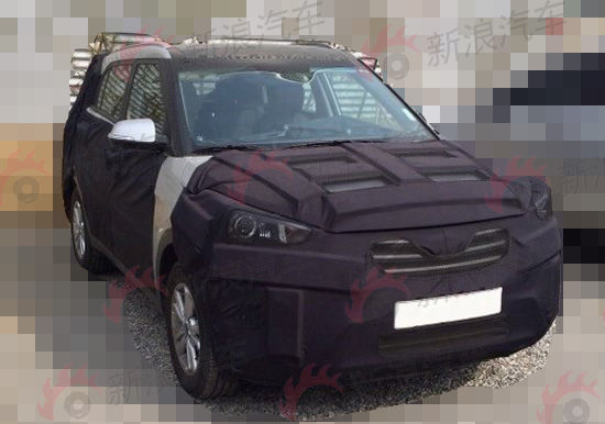 与概念车有差距 现代ix25量产车谍照曝光