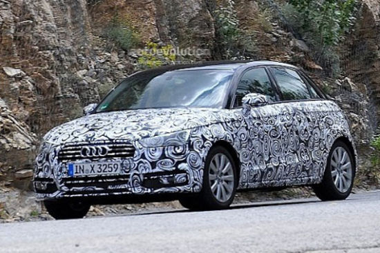 中期改款奥迪A1五门谍照 将亮相巴黎车展