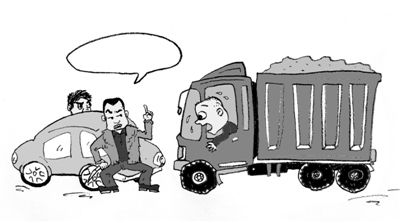 小轿车撞大货车碰瓷被诉危害公共安全 小轿车撞大货车碰瓷被诉危害公共安全