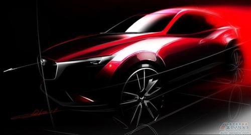 马自达将发布首款小型跨界SUV CX-3公开官图