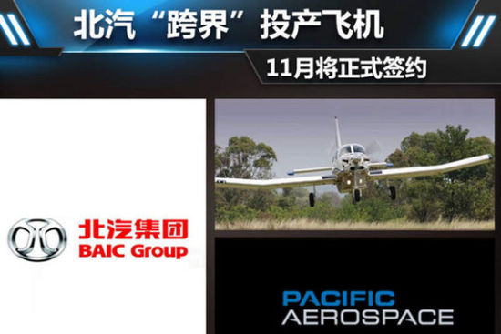 北汽集团“跨界”产飞机 下月正式签约