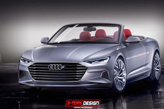 奥迪Prologue敞篷版假想图 或预示A8敞篷