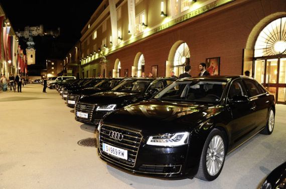 萨尔斯堡音乐节上的奥迪A8贵宾车队 萨尔斯堡音乐节上的奥迪A8贵宾车队