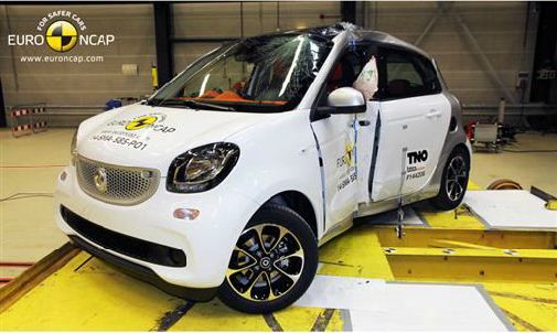 Smart Forfour获Euro-NCAP四星安全评级