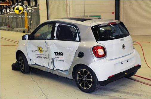 Smart Forfour获Euro-NCAP四星安全评级