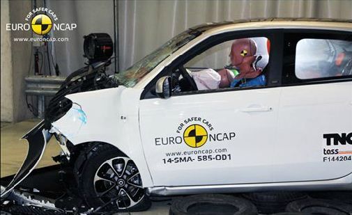 Smart Forfour获Euro-NCAP四星安全评级