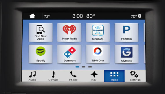 全新福特SYNC 3也同时引入了AppLink，将智能手机上的App带入车里