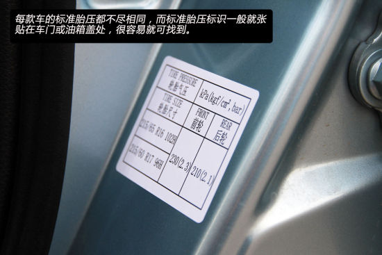 标准胎压 标准胎压