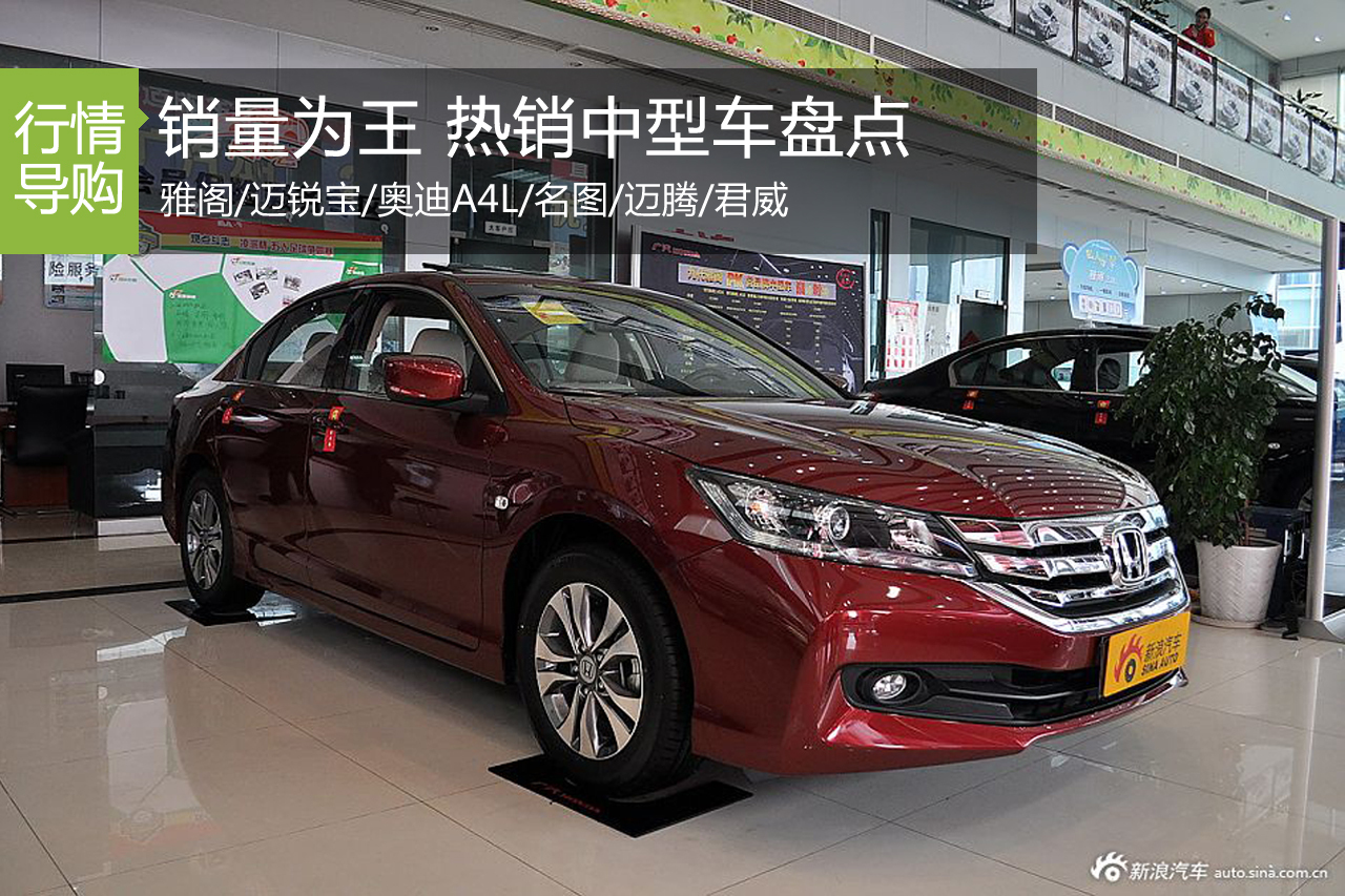 销量为王 六款热销中型车行情盘点
