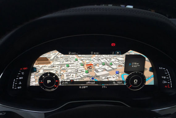 奥迪A7概念车仪表盘可显示实时路况