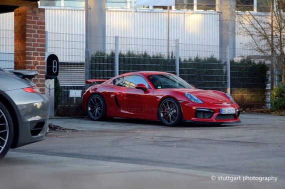保时捷Cayman GT4实车现身德国 保时捷Cayman GT4实车现身德国