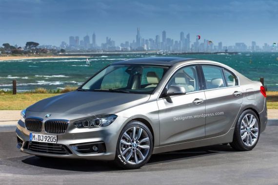 新宝马1系三厢版假想图