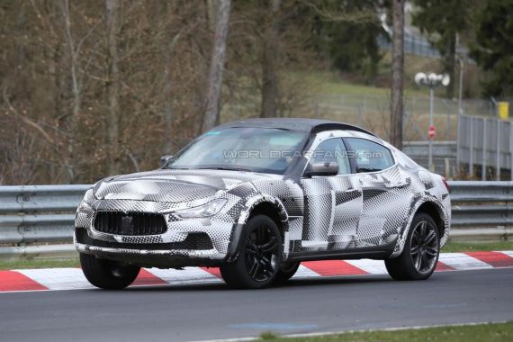 玛莎拉蒂Levante测试谍照