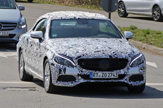 奔驰C级敞篷版最新谍照 奔驰C级敞篷版最新谍照