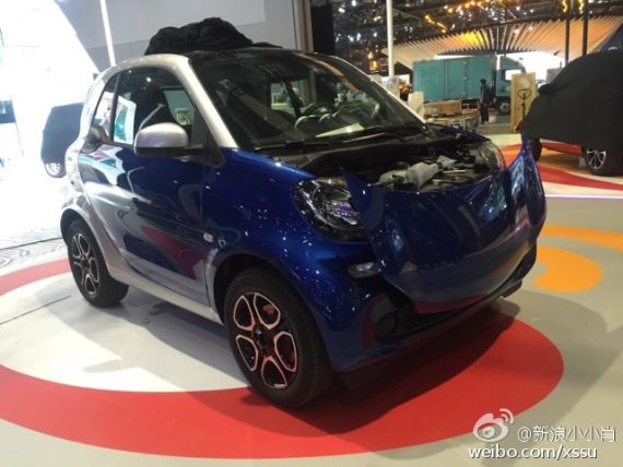 Smart到达展台现场 Fortwo/four将亮相