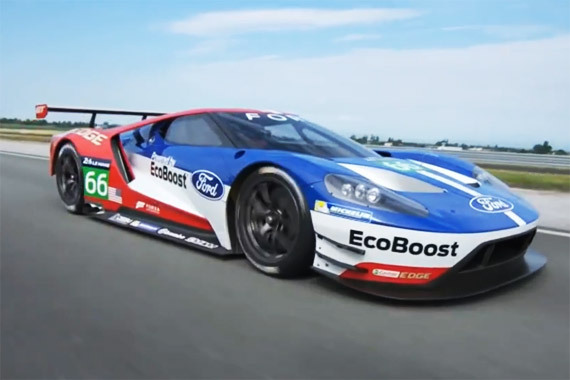 视频：福特GT赛车首试 将征战勒芒拉力赛