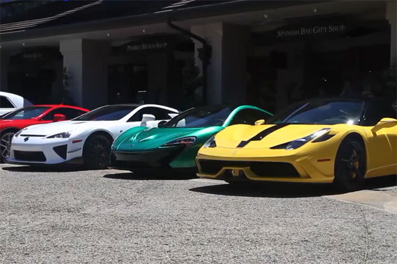 视频：酒店门前豪车遍地 蒙特雷汽车周实拍