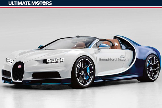 布加迪Chiron Grand Sport假想图曝光