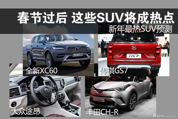 春节过后这些SUV将成热点 这回有目标了吧