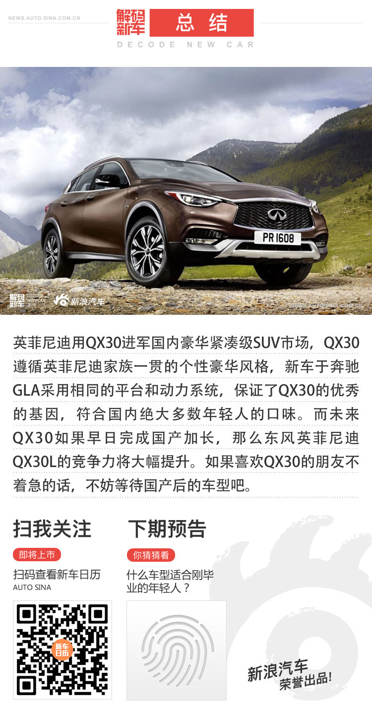 英菲尼迪QX30解码新车