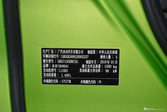 2018款飞度1.5L CVT潮跑+版