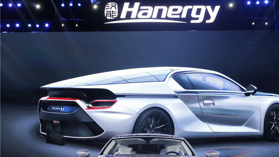 纯电动车与太阳能电池的结合，汉能新能源汽车发布了