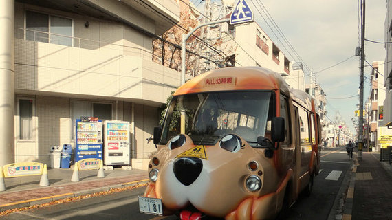 超可爱的众多创意 日本幼稚园校车萌萌哒