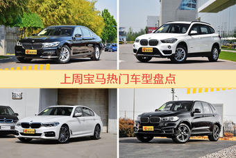 一周宝马热度排行榜，宝马7系新能源更受青睐