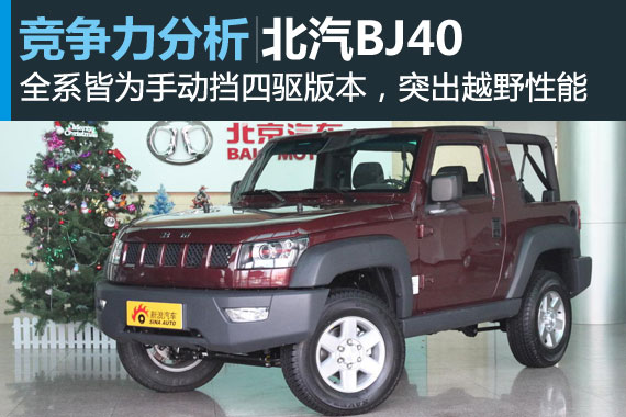 北汽BJ40竞争力分析 越野配置齐全