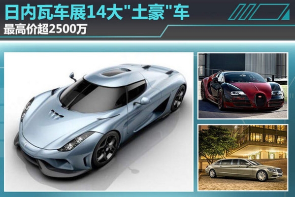 日内瓦车展14大土豪车 最高价超2500万