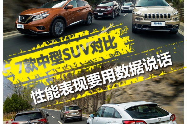 7款中型SUV对比 性能表现要用数据说话