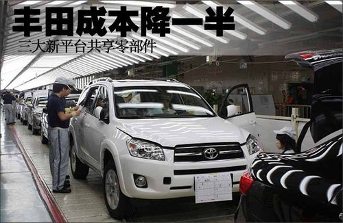 丰田三大新平台共享零部件 成本降一半
