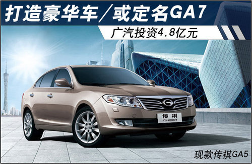 广汽投资4.8亿 打造豪华车/或定名为GA7