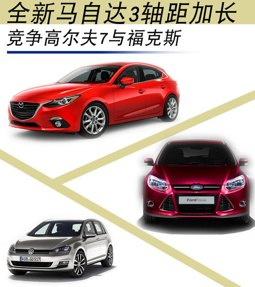 全新马自达3轴距加长 PK高尔夫7/福克斯