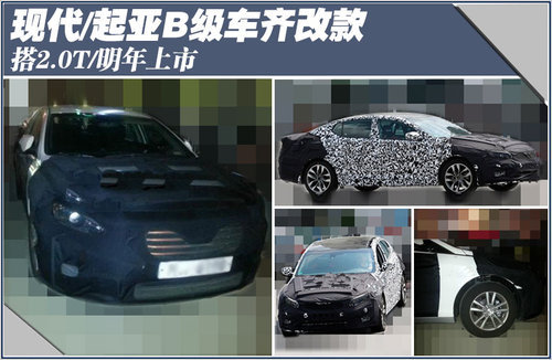 现代/起亚B级车齐改款 搭2.0T/明年上市