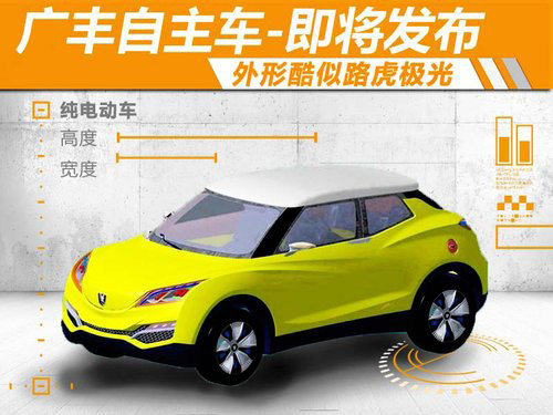 广丰自主车即将发布 外形酷似路虎极光