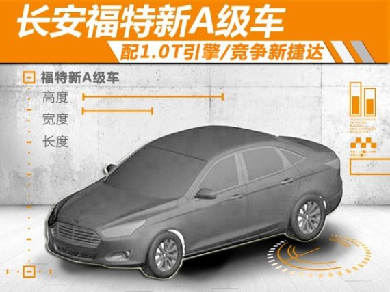 长安福特新A级车 配1.0T引擎/竞争新捷达