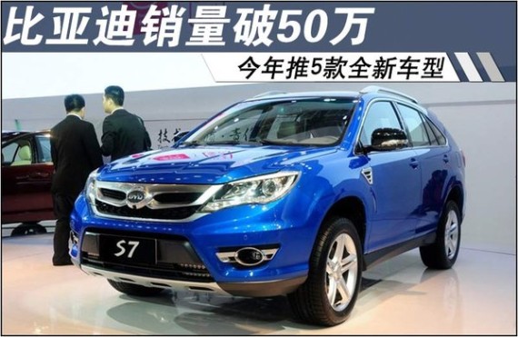 比亚迪销量破50万 今年推五款全新车型