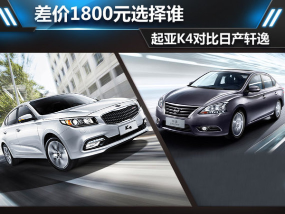 差价1800元选择谁 起亚K4对比日产轩逸