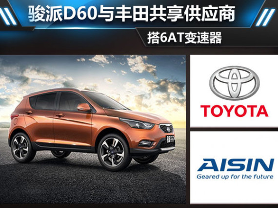 骏派D60与丰田共享供应商 搭6AT变速器