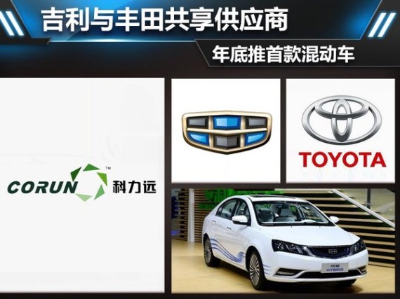 吉利与丰田共享供应商 年底推首款混动车