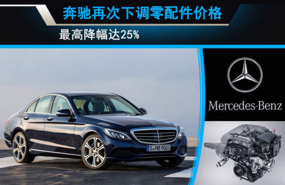 奔驰再次下调零配件价格 最高降幅达25%