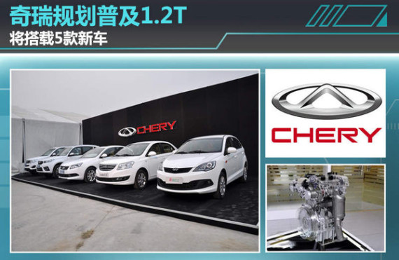 奇瑞规划普及1.2T 将搭载5款新车