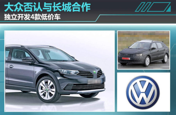大众否认与长城合作 独立开发4款低价车