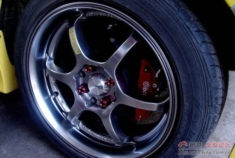 小黄飞度轮毂小改晒车作业