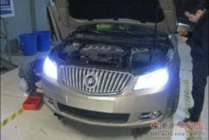 新君越改装双光透镜作业