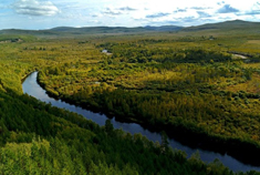 即将迎来秋色的漠河天高云淡